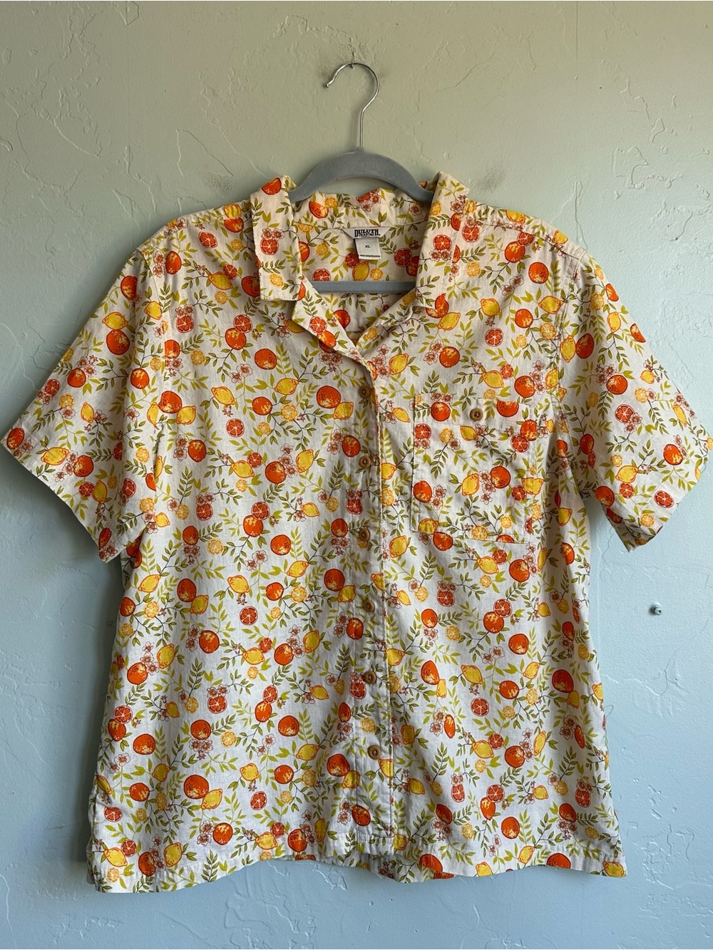 Duluth Trading Co Women’s Artisan Hemp Camp Shirt Short-Sleeve Button Down